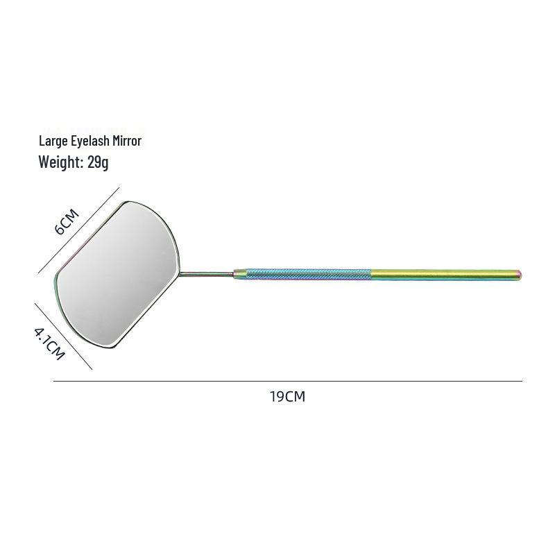 Handheld Stainless Steel Eyelash Extension Inspection Mirror