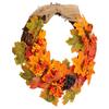 Artificial Fall Wreath Door Hanging Maple Leaf Wreath Garland Home Festival Decoration