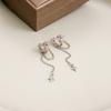 Sweet And Cool Love Fringed Ear Clips, Sweet Pink Zircon Mango Ear Clips, Simple And Pierced Ear Bone Clips.