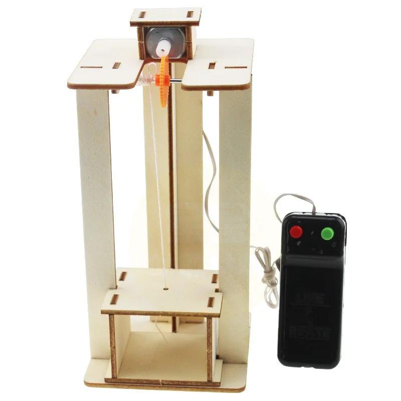 Student Science & Tech DIY Elevator Kit: Hands-on Manual Assembly & Training Aid for School Experiments & Teaching.