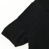 ERNEST W. BAKER Black Zip-Up Knit Polo tops M blackUsed