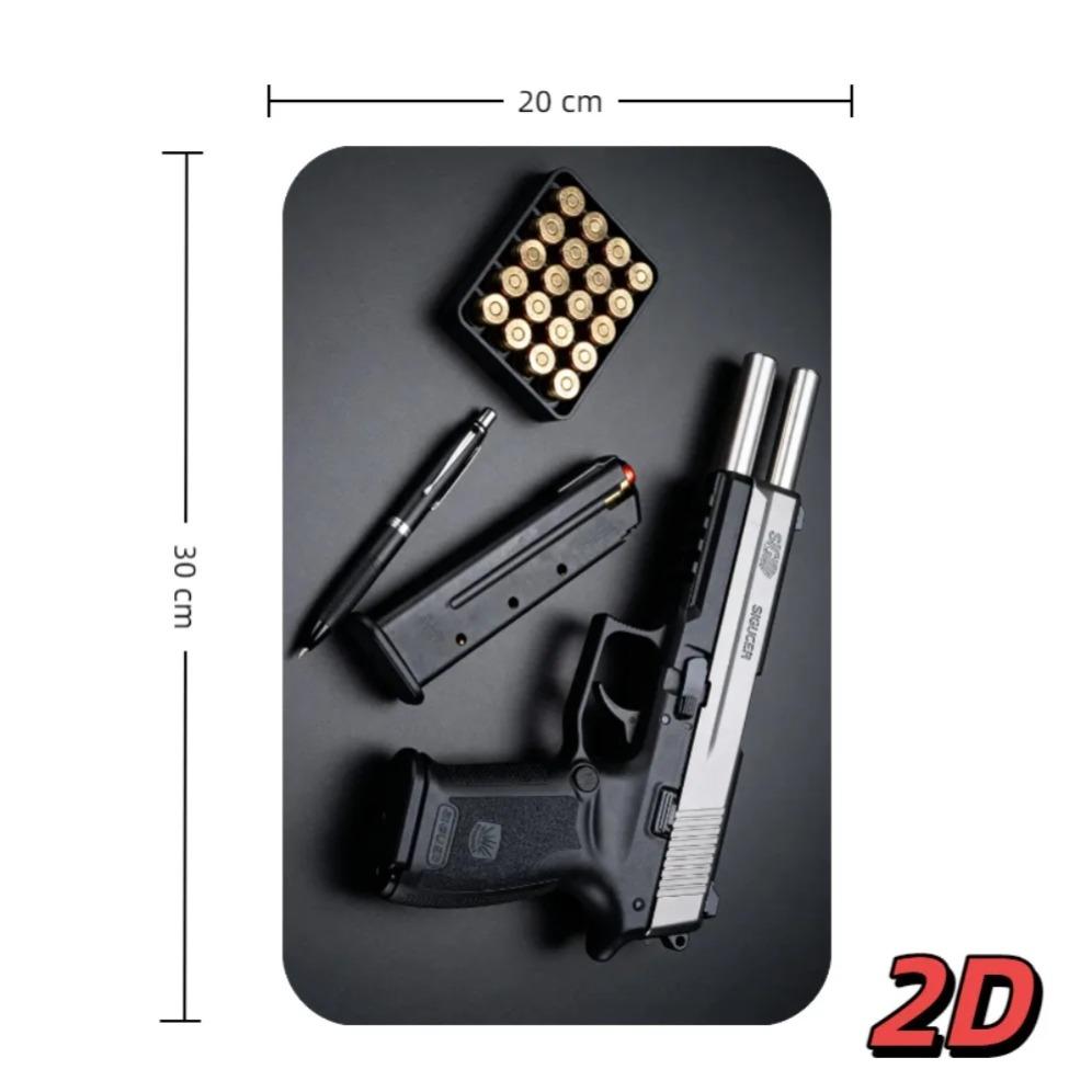 Taktische Pistolenmunition Metallschild Waffenliebhaber Wandkunst Man Cave Garagendekor