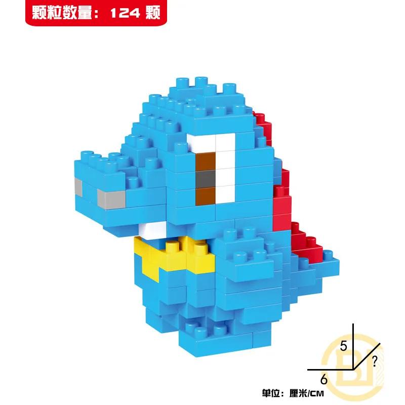 עשה זאת בעצמך אבני פוקימון קטן קריקטורה מיני אבן בניין פיקאצ'ו Charizard Eevee Mewtwo אנימה להרכיב דגם פעולה בובות צעצועים