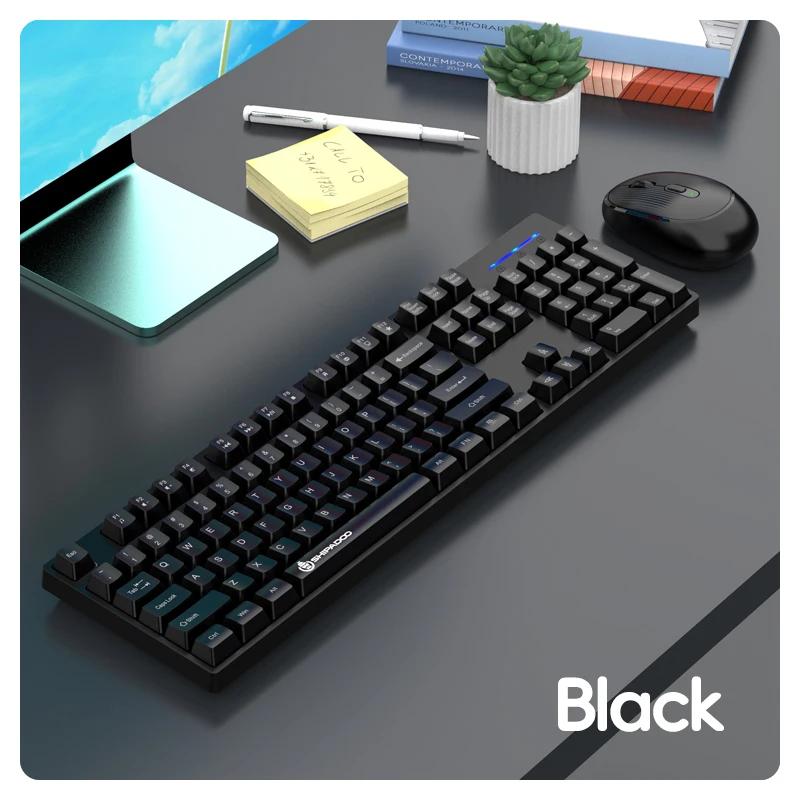 

New Wireless Keyboard and Mouse Combo Set Gaming Wireless Laptop Desktop Computer Office Accessories Free Wireless Mouse чорний