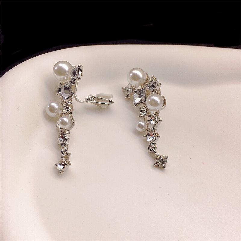 

Серьги-цветы из циркония для женщин без пирсинга, роскошные серьги с имитацией жемчуга