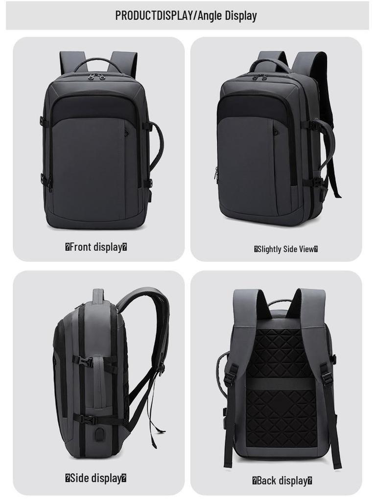 Men's Lightweight Multipurpose USB Backpack for Business Trips & Commutes