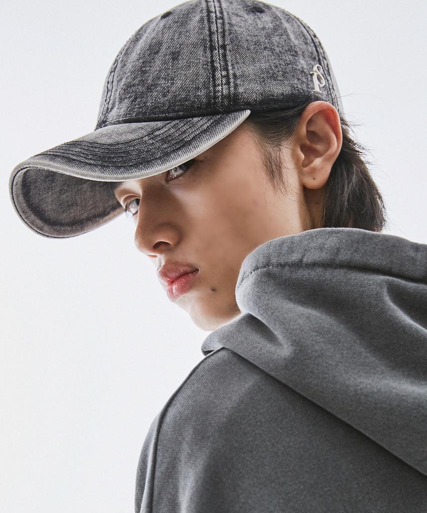 Seullipiseullib Vintage Washing Black Denim Ball Cap