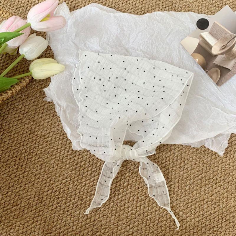 Headscarf summer women's pastoral new summer thin breathable sunscreen neck protection scarf triangle scarf scarf women's waist silk scarf