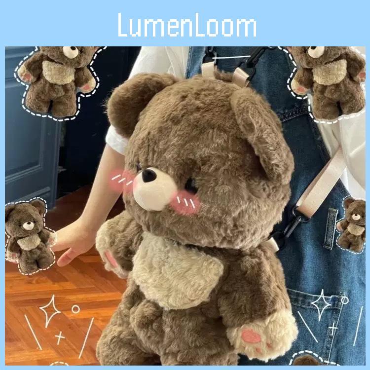Plush Teddy Bear Backpack Cute Animal Student Backpack For Children And Teens