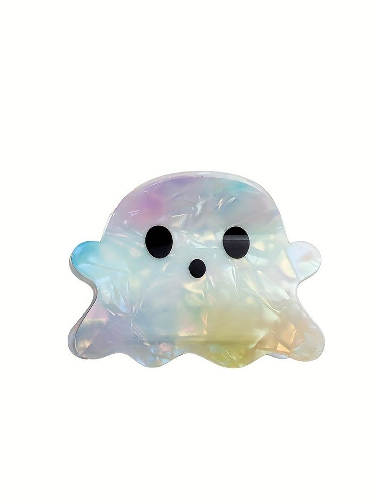 Dazzling Ghost Shaped Hair Clip, Strange Ghost Shaped Hair Clip, Used As a Dazzling Ghost Shaped Hair Accessory for Ponytails