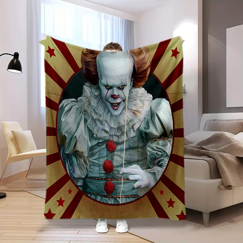 1PC Horror movie theme blanket, all-season lightweight home office outdoor nap multifunctional blanket, Halloween gifts