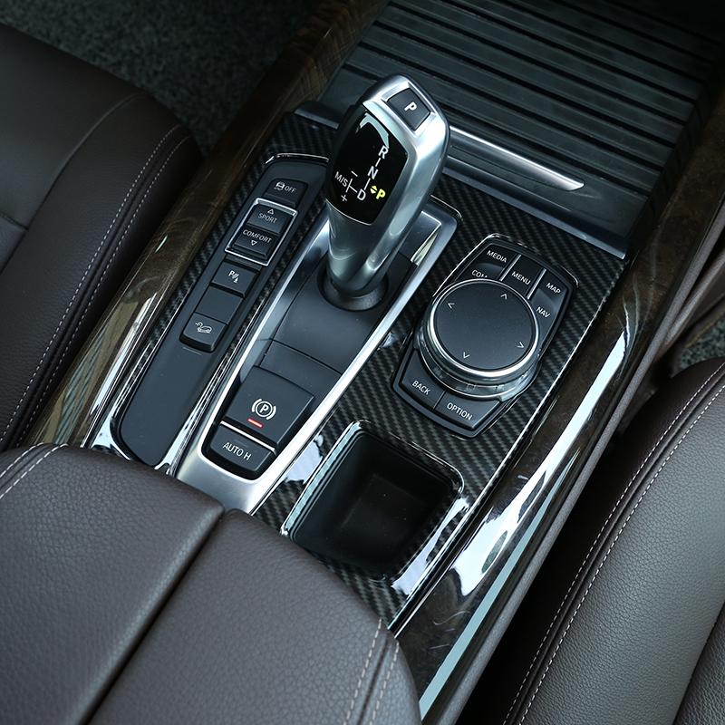 Per BMW X5 F15 X6 F16 2014-2018, Volante, Cruscotto, Console Leva del Cambio, Adesivo Pannello, Copertura Trim Interni Auto in Fibra di Carbonio