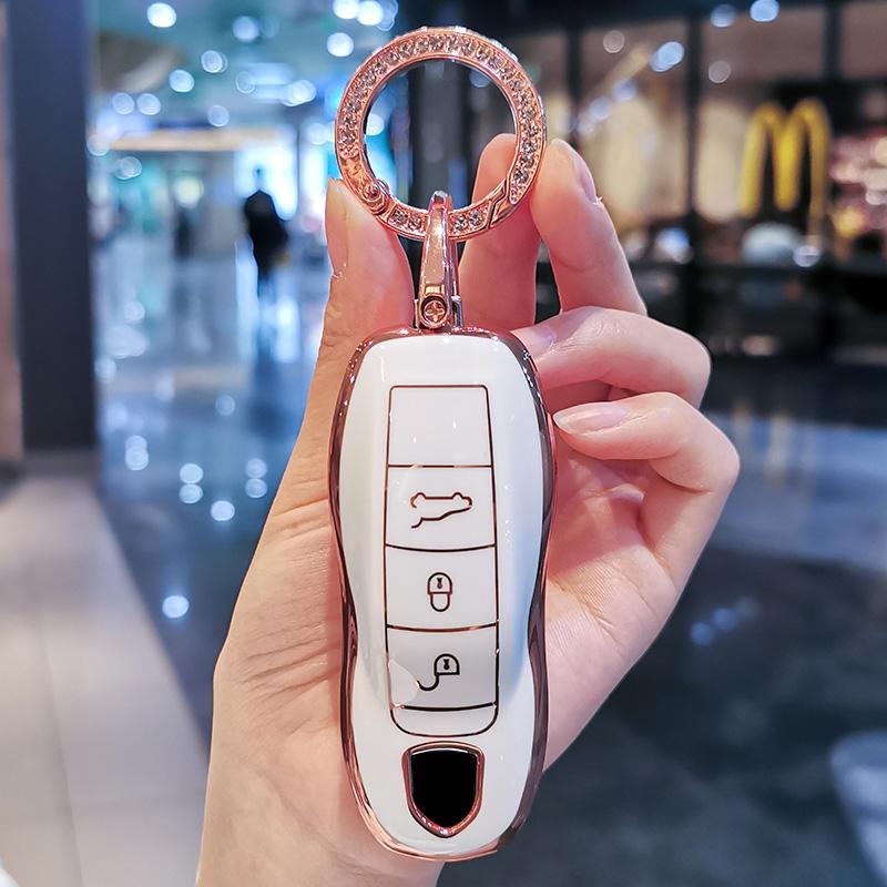 Étui de protection intelligent pour clé de voiture Porsche (Panamera, Macan, Cayenne, Cayman, Boxster, 911, 9YA, 971)