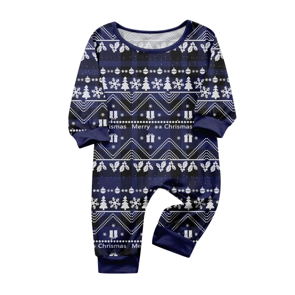 Print Cute Family Set Pajamas, Home Clothes, Family Set Long Sleeve Top Pants Set