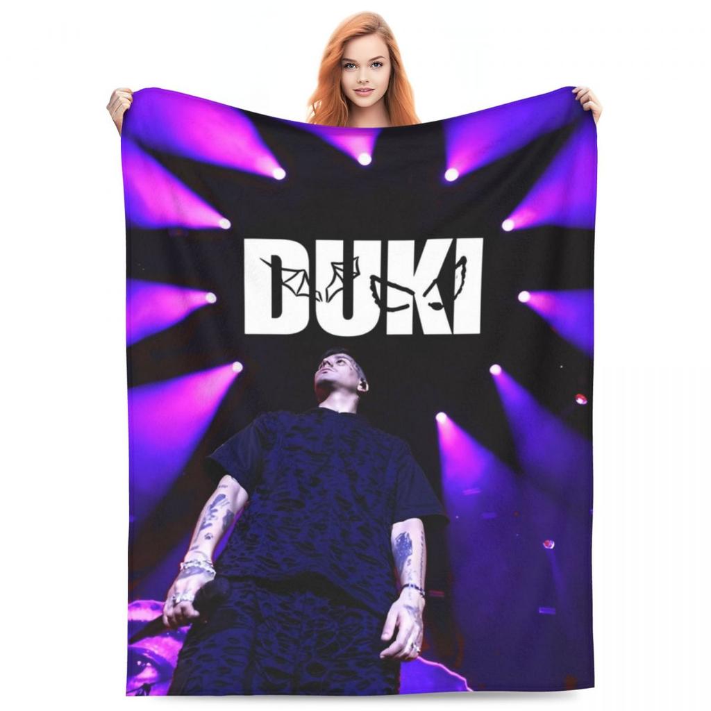 Duki Fleece Throw Blanket Reggaeton Latin Trap Pop Rap Blanket for Bedding Office Lightweight Bedspread