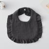 Ruffle Baby Drool Bibs: Pure Cotton Printed Lace Bibs