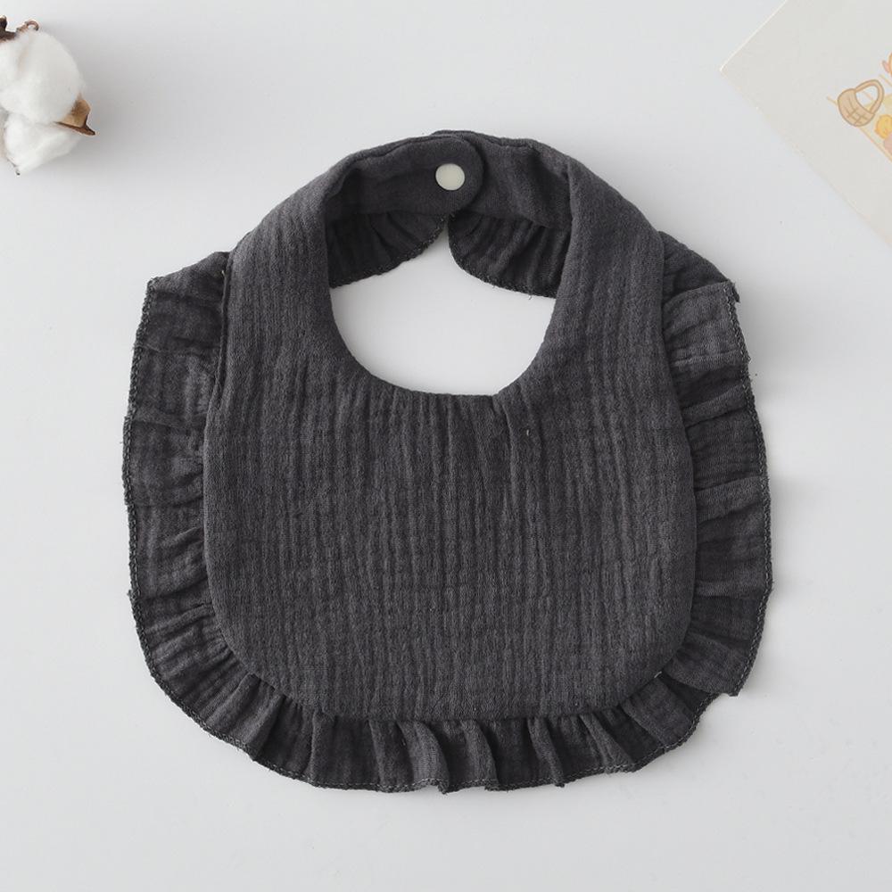 Ruffle Baby Drool Bibs: Pure Cotton Printed Lace Bibs