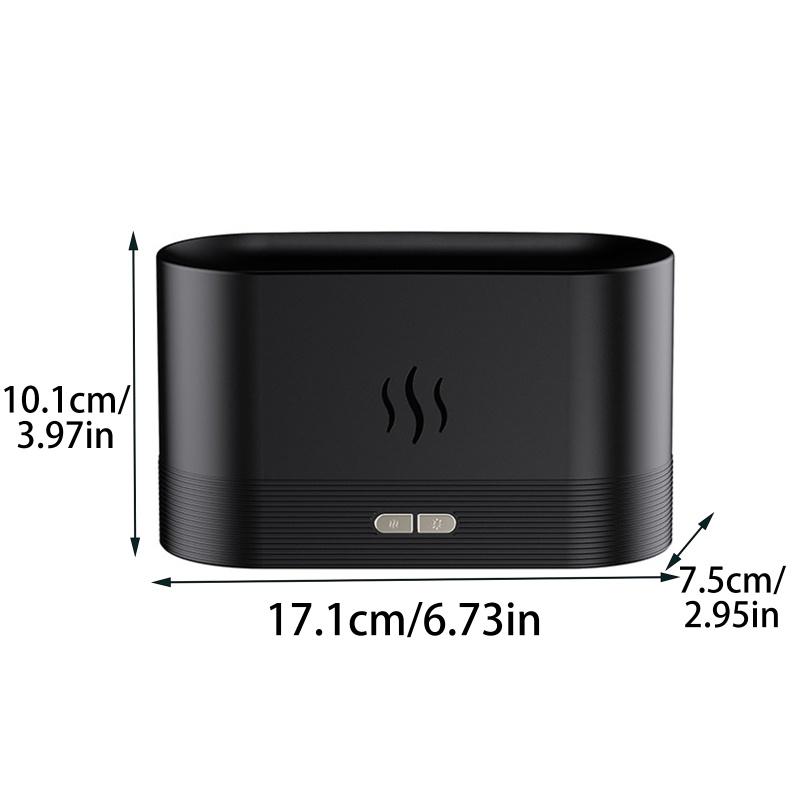 Flame Aromatherapy Diffuser LED Ambient Lighting Auto Off Flame Humidifier Flame Essential Oil Diffuser 6.89 X 4.17 X 3.11in