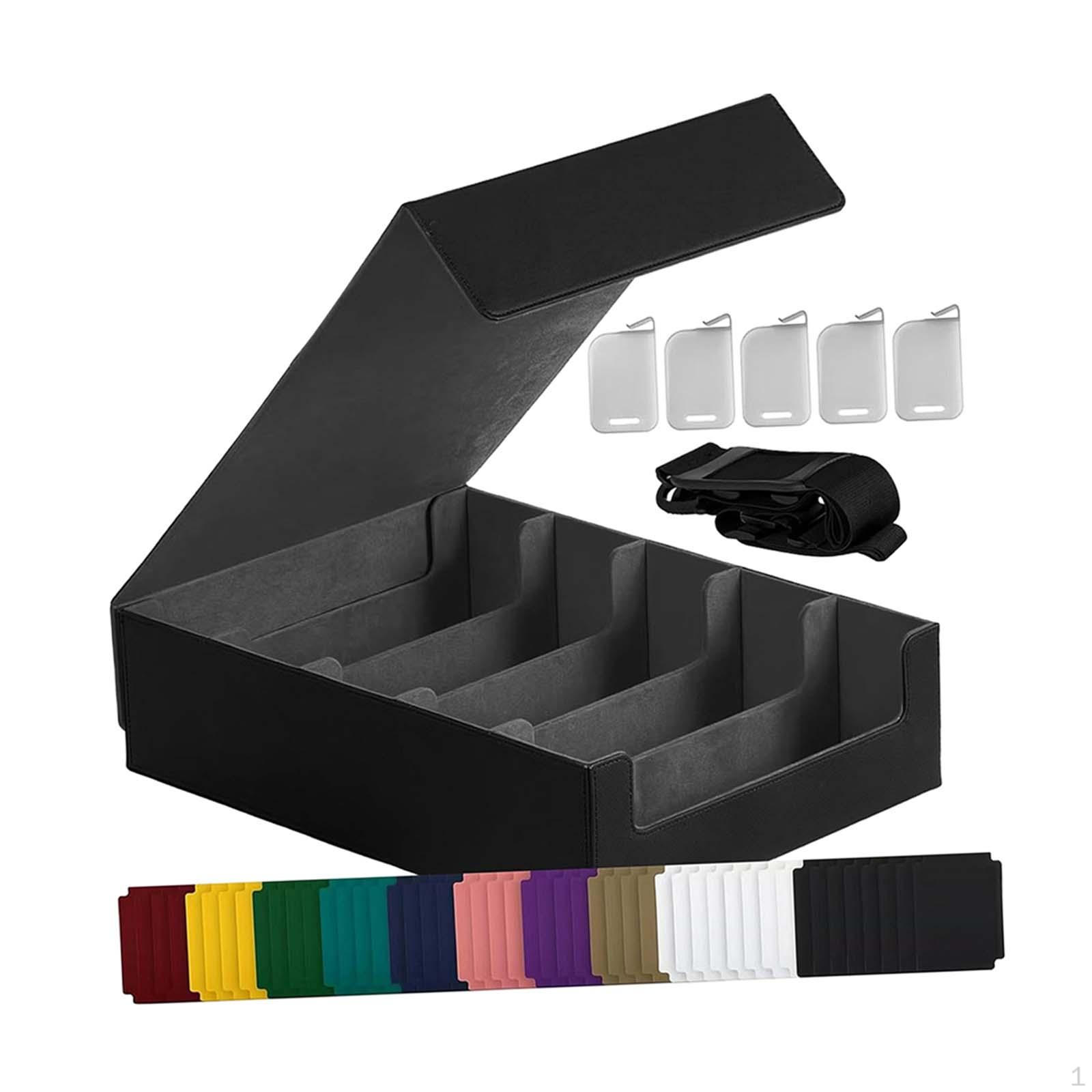 

Card Deck Box Container 3800+ Capacity for Game Cards Large with 24 Dividers and 5 сірий колір