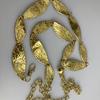 A Women's Metal Waist Chain with Large and Small Long Leaf Patchwork Waist Decoration, A Retro and Versatile Dress for Casual Decoration