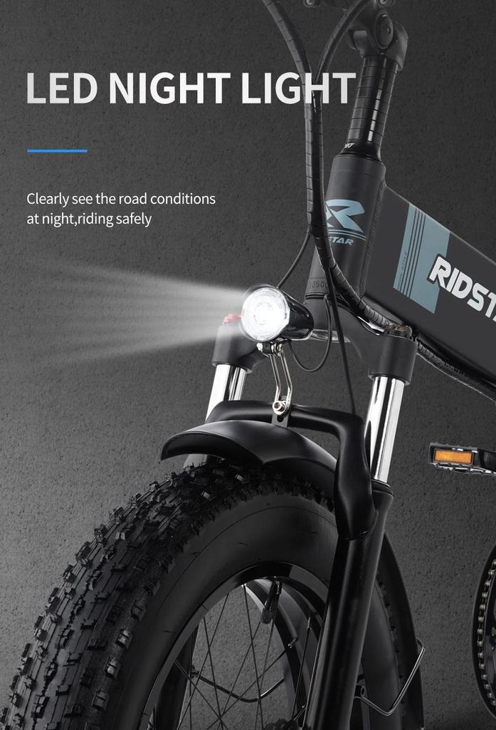 Horské elektrokolo Ridstar H20 1000w EBIKE Městská elektrokola pro dojíždění pro dospělé 48V 15ah 45km/h