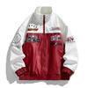 Men's Trendy American Stand Collar Leather Motorcycle Jacket, Autumn Collection, Versatile and Fashionable.