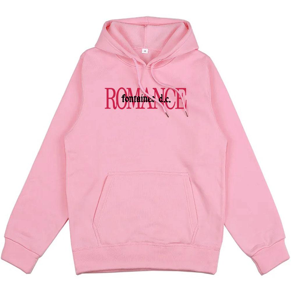 Herrtoppar Fontaines Romance Streetwear Hip Hop Vinter Långärmade Huvtröjor Casual Unisex Moletom Mode Tung Huvtröja