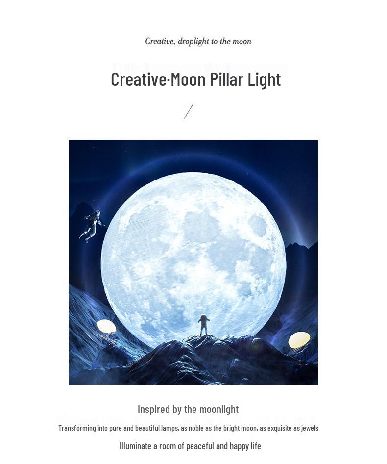 Waterproof Outdoor Solar Moon Lights for Courtyard, Gate, Garden, and Fence Pillars