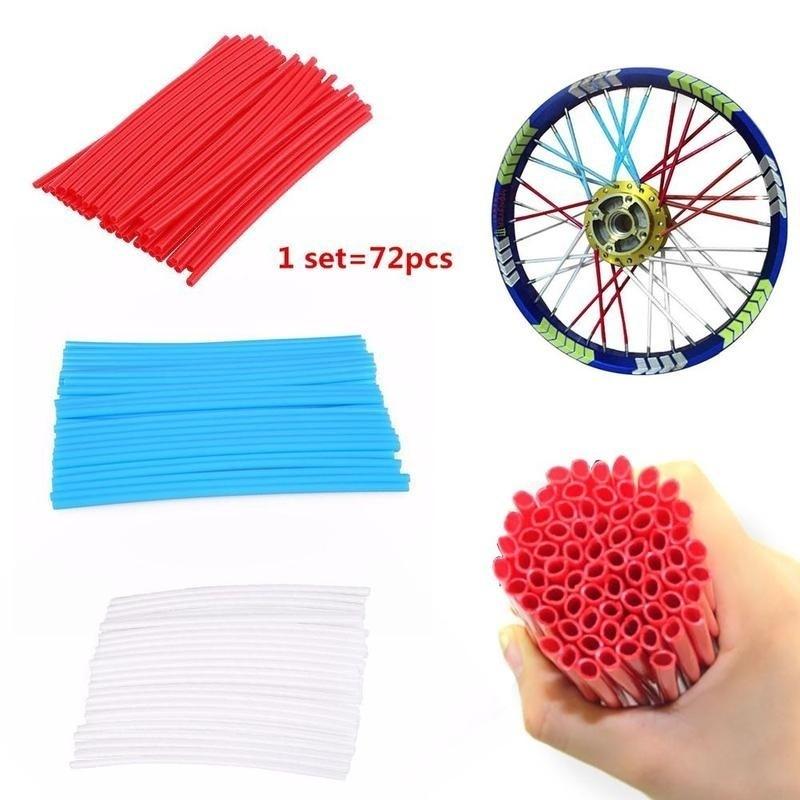 72 Pcs For Motocross Dirt Bike Spokecoats Enduro Wheel RIM SPOKE SKINS COVERS WRAPS COATSXR CRFCR KT