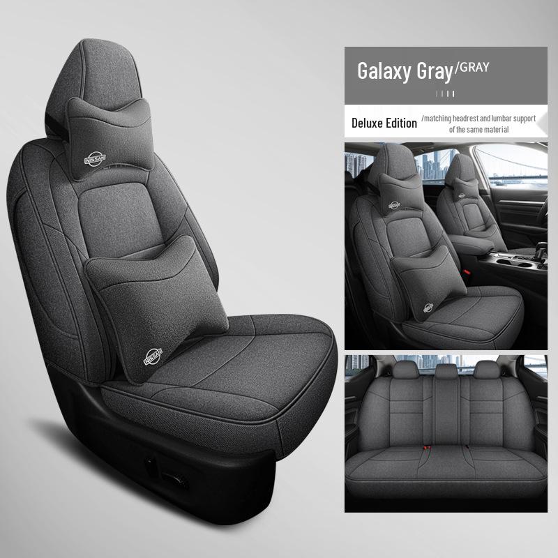 2023 Sylphy Full Surround Linen Seat Cover for All Seasons - 5-Seat Special Edition