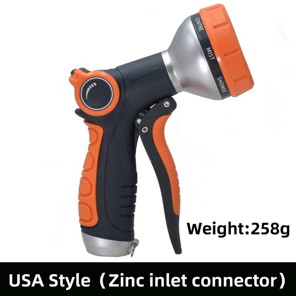 Garden Hose Nozzle Water with 8 Adjustable Spray Patterns - Heavy Duty Hand Sprayer for