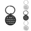 Personalisierter Ich Liebe Dich Papa Mama Edelstahl Schlüsselanhänger Einzigartiges Geschenk für Vatertag und Muttertag