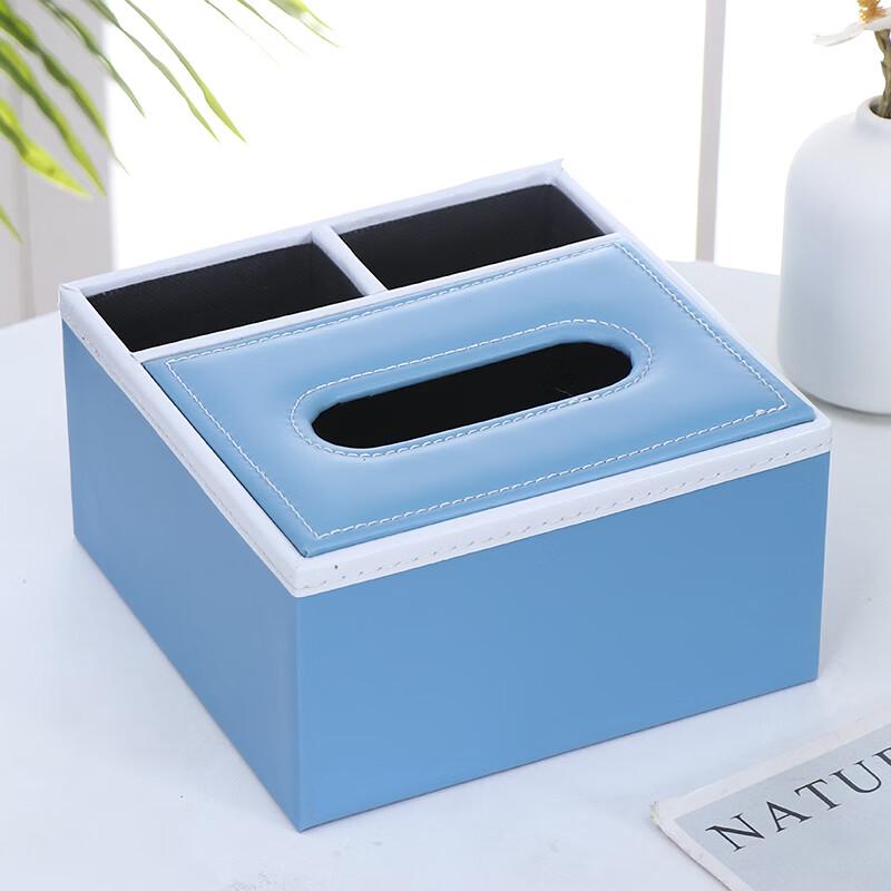 Morona Leather Desktop Storage Box with Tissue Holder