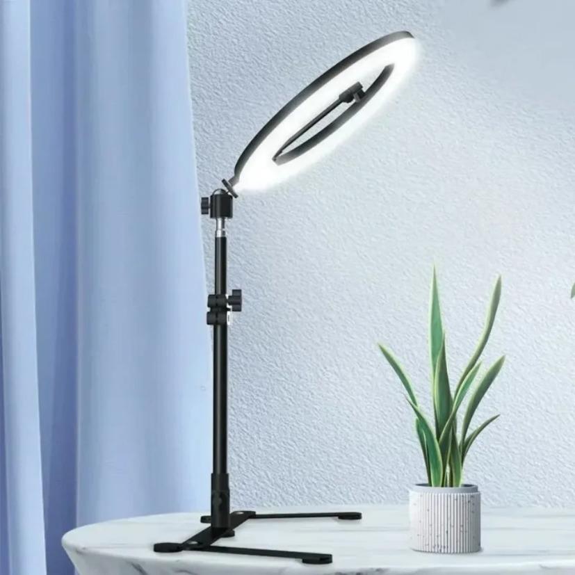 Univerzální stojan na telefon pro živé vysílání Fotografie Lehký stativ pro telefon Držák Foto Video LED kruhové světlo Lampa Stolní stativ