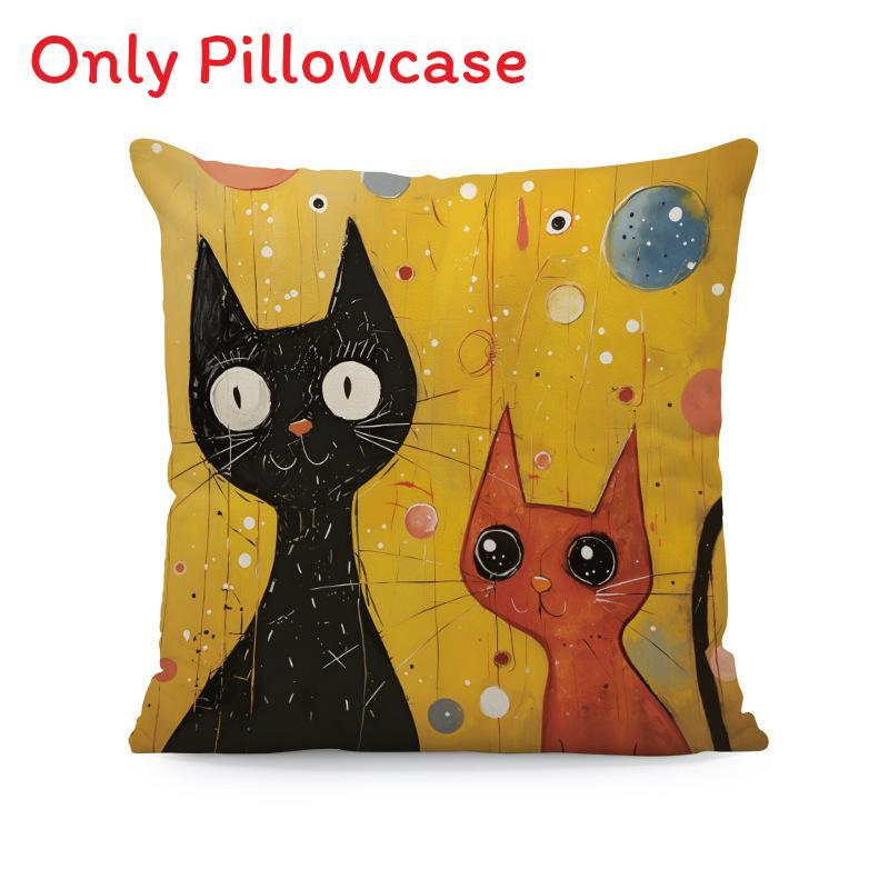 Animal Print Cushion Cover Soft Plush Cartoon Decor For Living Room Sofa