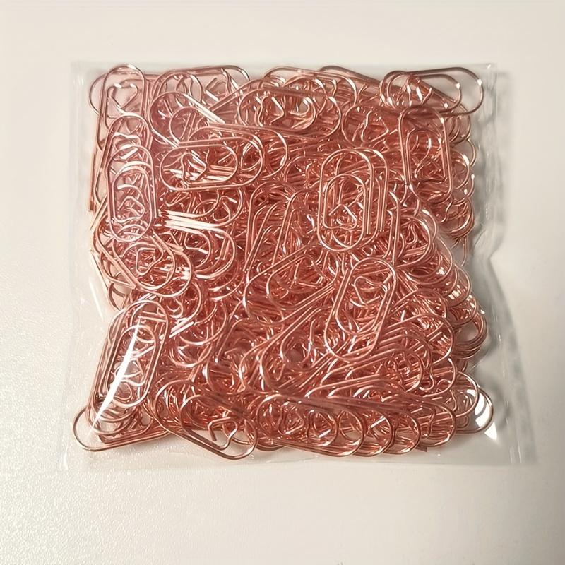 50pcs Cute Heart Shaped Paper Clips Small Colored Paper Clips Office Decoration Paper Clips Colored Paper Clips Rose Golden