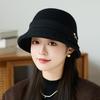 Fashion Basin Hat Women's Autumn and Winter Elegant Warm Top Hat Mother's New Bucket Hat