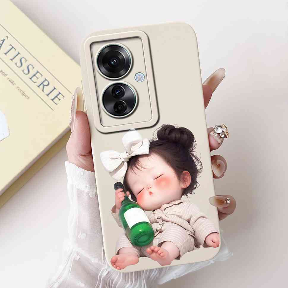 For Oppo Reno11 F 5G CPH2603 Case Cute Cartoon Printed Cherries Soft Silicone Cover For Oppo F25 Pro 5G 6.7" Phone Cases Coque