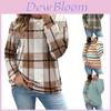 Polyester Plaid Sweater With Long Sleeves And Round Neck For Casual Daily Wear