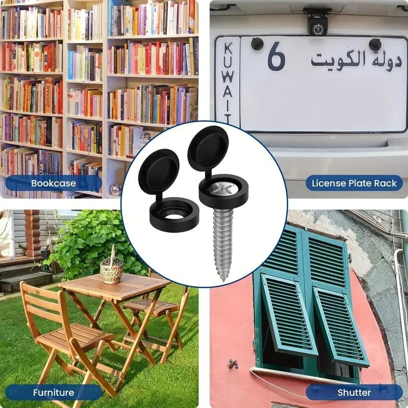Klappbare Kunststoffschraubkappenabdeckung für Wandmöbel Schnappschutzknopfmuttern Faltbarer Schnappschutz-Schraubverschluss für Möbelmontage