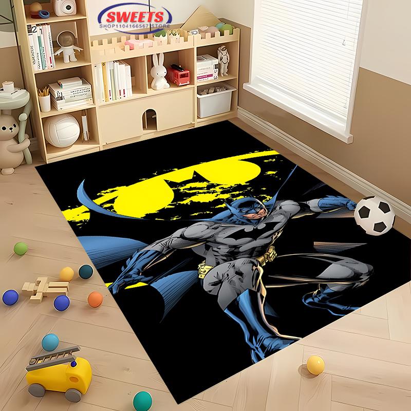 Koberec s motivem Batmana DC č. 5 Nové vydání!Protiskluzová Zvuková Izolace, Koberec do Obývacího Pokoje, Dětské Ložnice, Kancelářských Prostor, Odolná Rohož