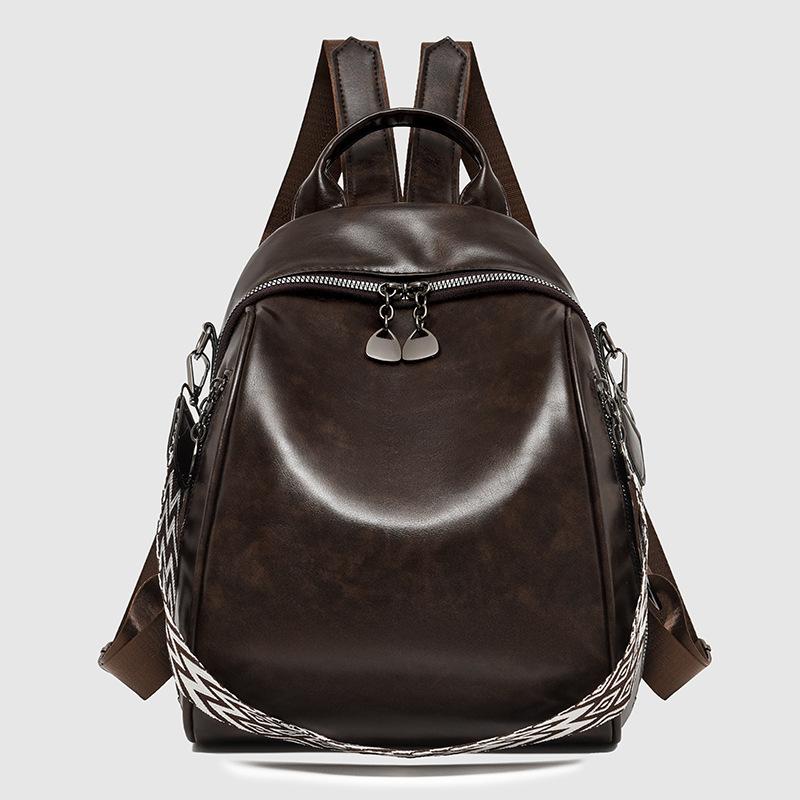 

New Soft Leather Women s Backpack - Large capacity soft waterproof fashion ladies bag, suitable for travel and daily use
