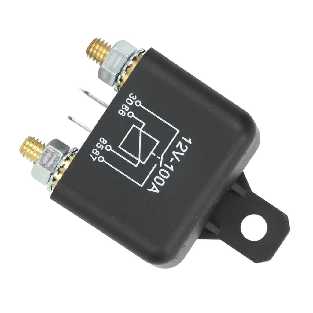 Starter Relay Solenoid 4 Pin 12V 100A NO for Lawn Mower Garden Tractor Golf Cart