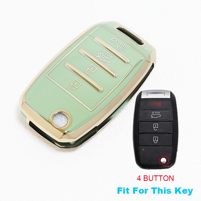 3/4 Button Tpu Car Key Shell Fob Case Cover For Hyundai Elantra Genesis Sonata Kia Rio Sedona Sorento Soul Sportage Forte Optima