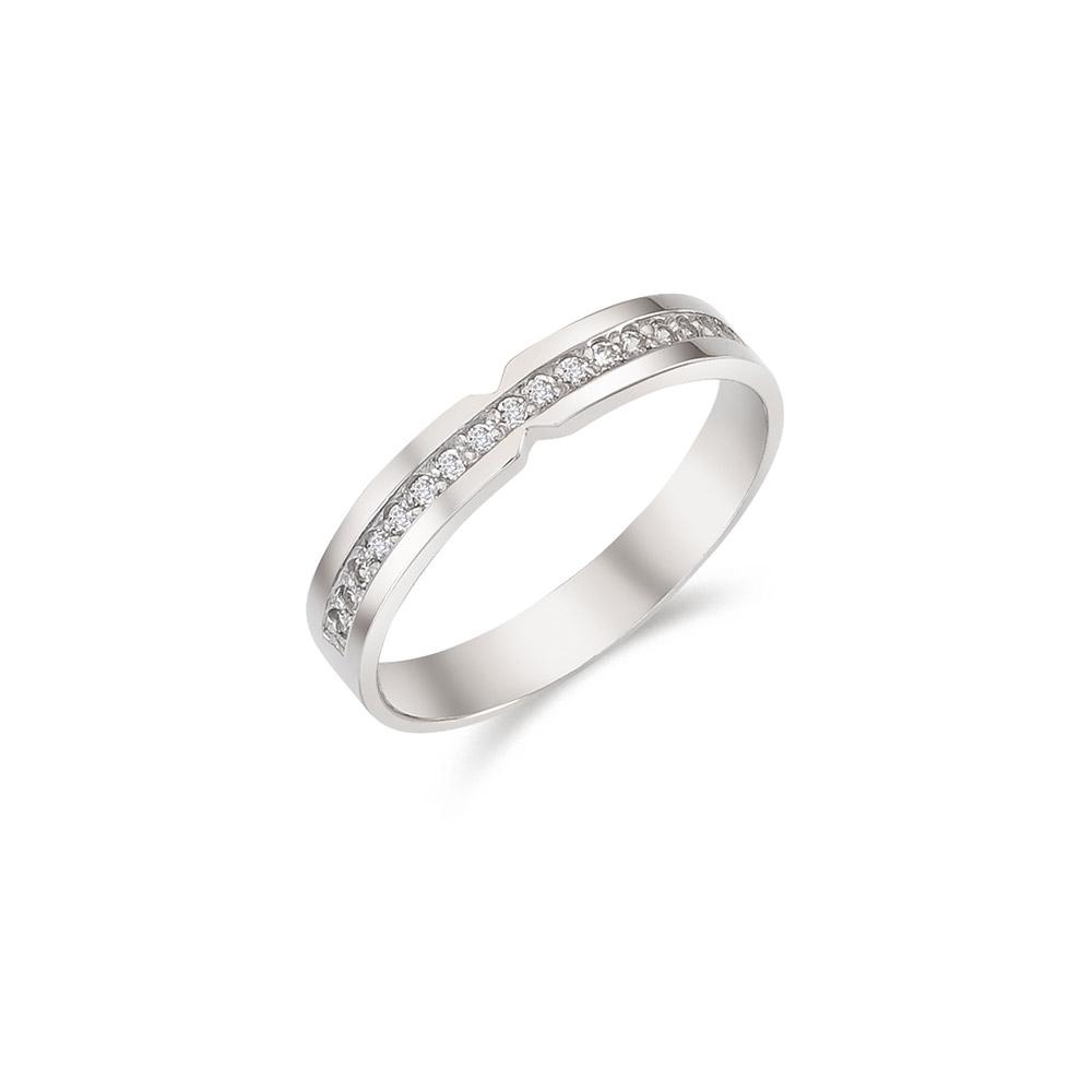 Ost [Set] Modern Cross 925 Silver Couple Ring Set (Orw1A604Qw /Orm1A604N)