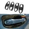 ABS Carbon Fiber Side Door Handle Bowl Cover Trim For Subaru Forester 2019-2022