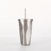 Double-Layer Stainless Steel Insulated Travel Mug with Straw