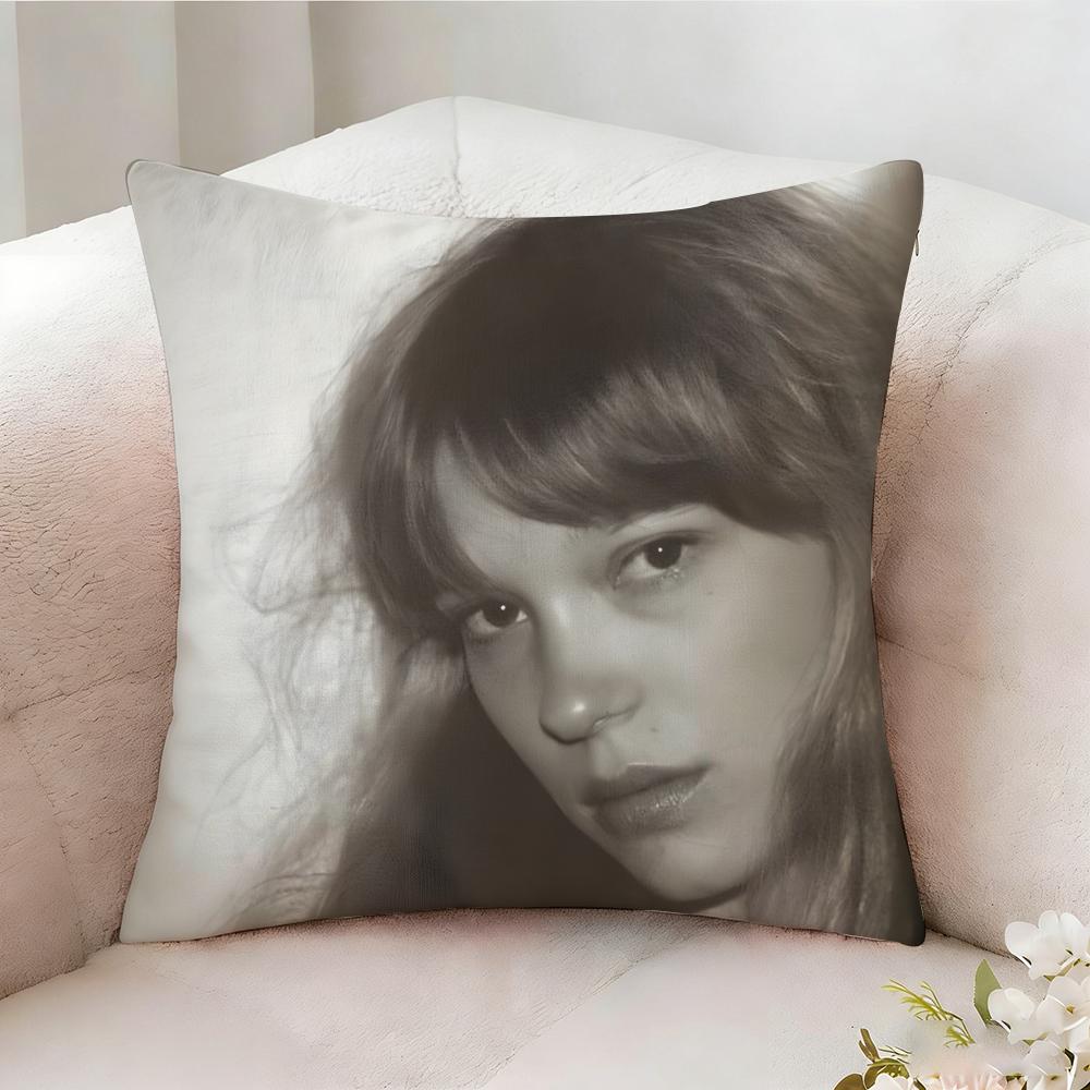 LLea Seydoux Actor Pillow Case Pillowcase Doublesided Printed Sofa Cushion Bedroom Headboard Pillow
