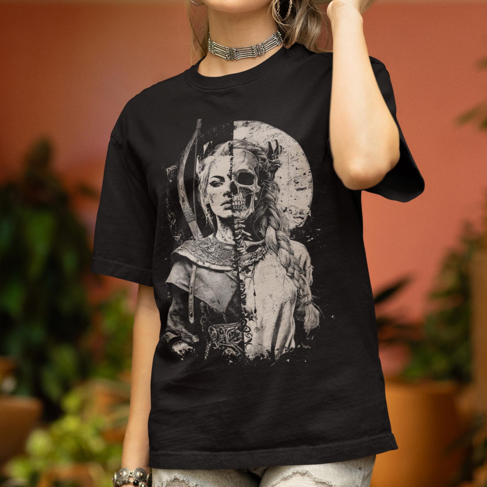 Hel Norse Goddess Shirt: Viking Underworld Queen T-Shirt | Nordic Mythology Dark Art Tee | Pagan Norse Graphic 2XL