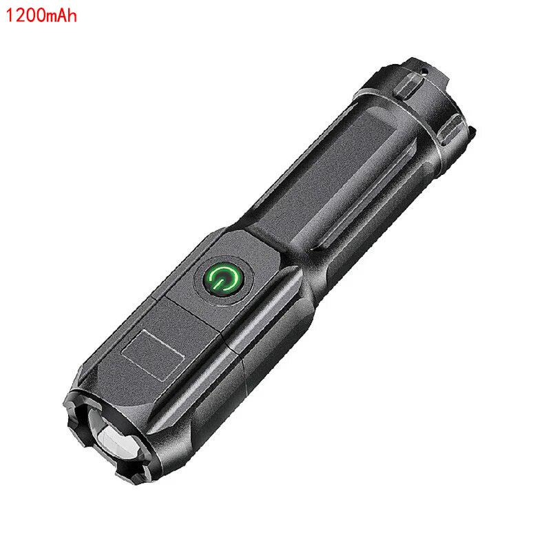 Light Super  Zoom Waterproof LED Flashlight Rechargeable Fishing Hunting Wild Camping Lumens Tactical Flashlight Retractable